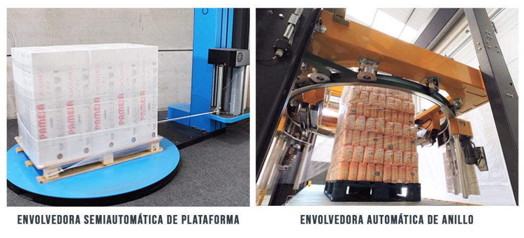 Tipos envolvedoras de palet automáticas