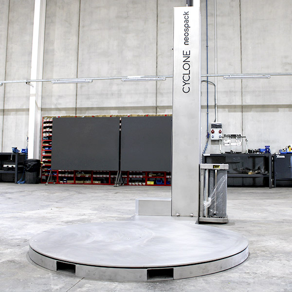 Envolvedoras de palets semiautomaticas en acabado acero inoxidable